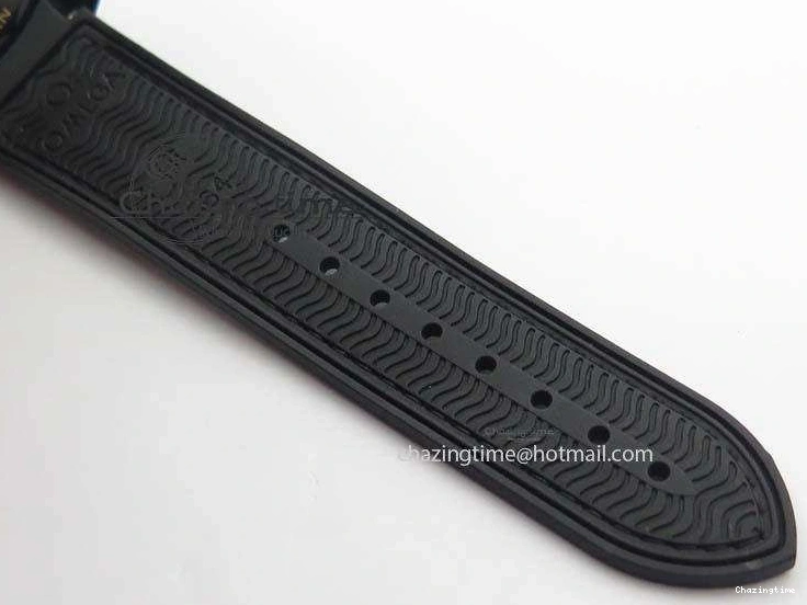 0427 Planet Ocean 45mm GMT DLC RG JHF Best Edition Black Dial On Leather Strap A Soft 8193